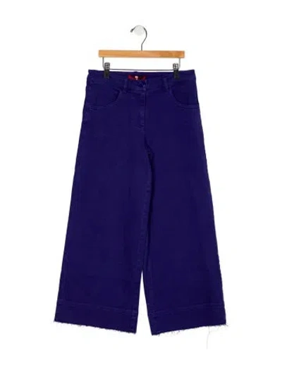 Pre-owned Max Mara Mid-rise Wide Leg Jeans W/ Tags In Blue