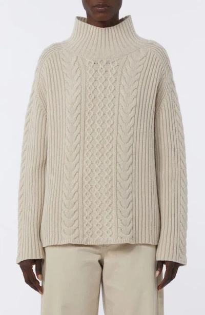 Max Mara Miele Chunky Wool & Cashmere Cable Knit Sweater In Green