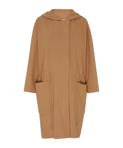 Max Mara Miele Coat In Cammello