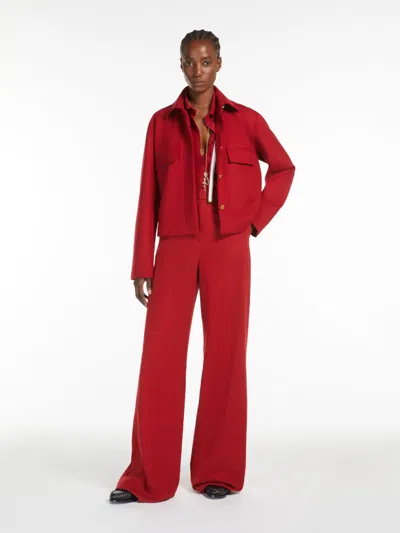 Max Mara Milan Jersey Jacket In Red