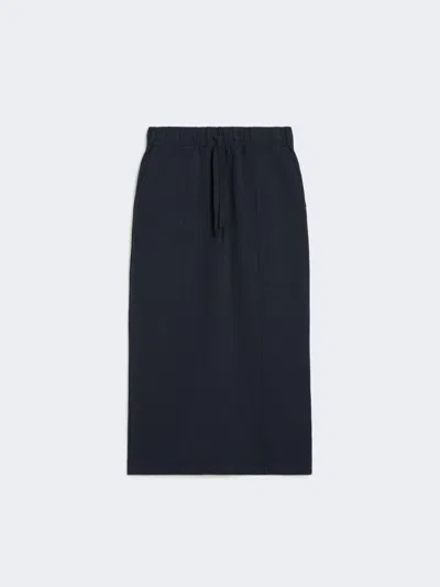 Max Mara Milano-knit Jersey Skirt In Blue
