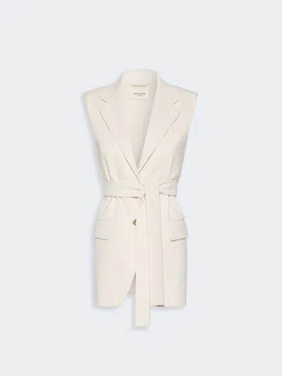 Max Mara Milano-knit Jersey Gilet In Neutral