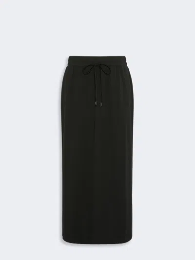 Max Mara Milano-knit Jersey Skirt In Black