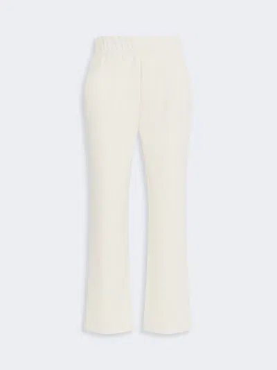 Max Mara Milano-knit Jersey Trousers In White