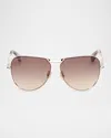 Max Mara Miller-2 Metal Aviator Sunglasses