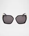 Max Mara Miller-5 Acetate Square Sunglasses