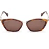 Max Mara Miller 54mm Round Sunglasses In Brown