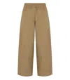 Max Mara Milva Terra Cropped Pants In Brown