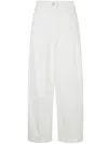 Max Mara Weite Hose Mina Aus Einem Baumwollgemisch In White