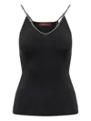 Max Mara Mina Ribbed Top In 黑色