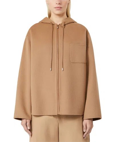 Max Mara Mina Zip Jacket In Brown