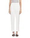 Max Mara Mincio Pleated Cropped Viscose Pants In White