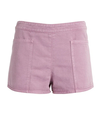 Max Mara Mini Alibi Shorts In Lilac