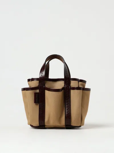 Max Mara Woman  'giardiniera' Brown Cotton Bag