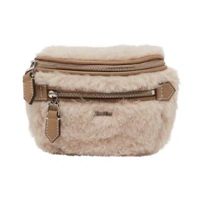 Max Mara Mini Banane Bag In Beige