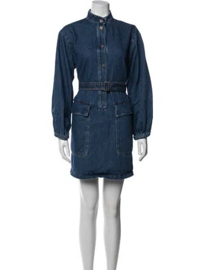 Pre-owned Max Mara Mini Dress In Blue
