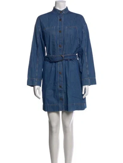Pre-owned Max Mara Mini Dress In Blue