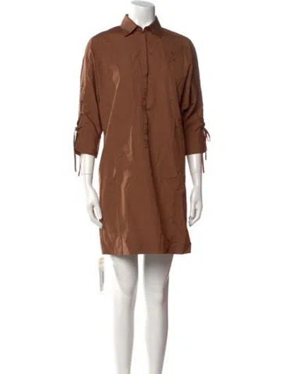 Pre-owned Max Mara Mini Dress In Brown