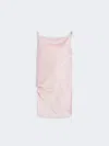 Max Mara Mini Dress With Diagonal Pleats In Pink