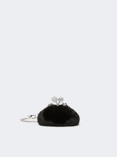 Max Mara Mini Pasticcino Bag With A Soft Texture In Black