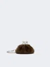 Max Mara Mini Pasticcino Bag With A Soft Texture In Brown