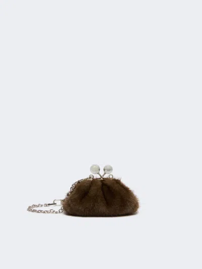 Max Mara Mini Pasticcino Bag With A Soft Texture In Brown
