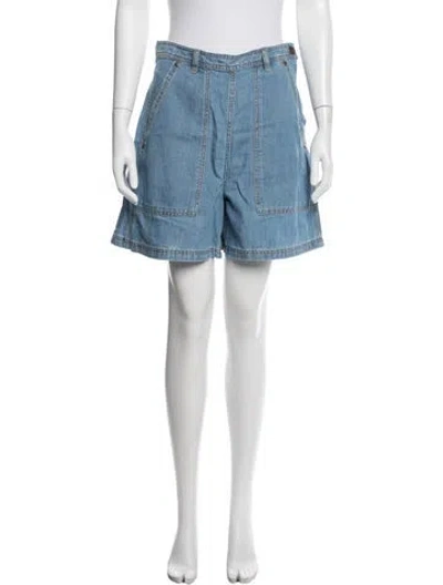 Pre-owned Max Mara Mini Shorts In Blue