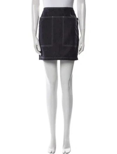 Pre-owned Max Mara Mini Skirt In Blue