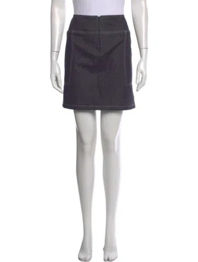 Pre-owned Max Mara Mini Skirt In Blue