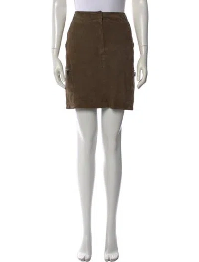 Pre-owned Max Mara Mini Skirt In Green