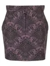 Max Mara Mini Skirt In Jacquard Wool Skirts Violet In Purple