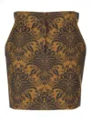 Max Mara Mini Skirt In Jacquard Wool Skirts Multicolor In Burgundy