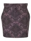 Max Mara Mini Skirt In Jacquard Wool Skirts Violet In Purple