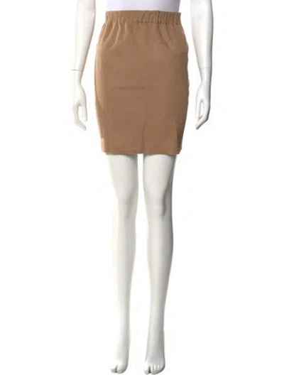 Pre-owned Max Mara Mini Skirt In Neutral