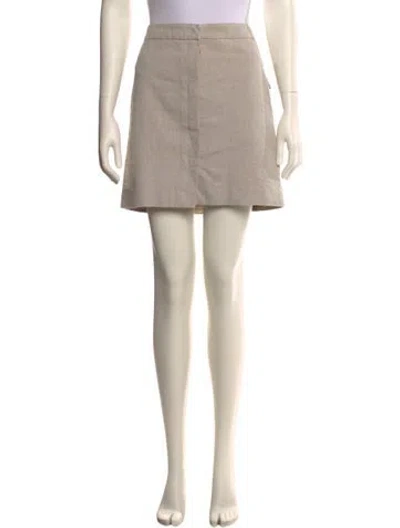 Pre-owned Max Mara Mini Skirt In Neutral