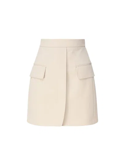 Max Mara Nuoro Tailored Mini Skirt In Beige