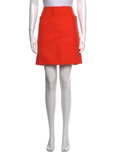 Pre-owned Max Mara Mini Skirt In Orange