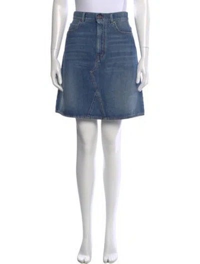 Pre-owned Max Mara Mini Skirt W/ Tags In Blue