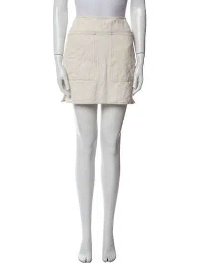 Pre-owned Max Mara Mini Skirt In White