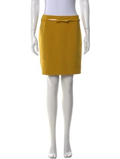Pre-owned Max Mara Mini Skirt In Yellow