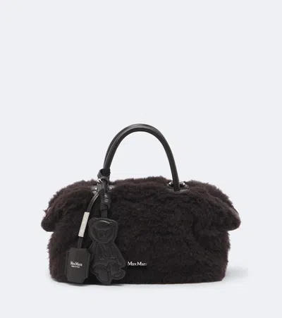 Max Mara Mini Teddy Bowling Bag In Brown