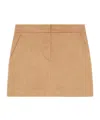 Max Mara Ancella Straight Hem Mini Skirt In Nude