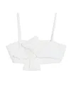 Max Mara Micro-faille Bandeau Top In White