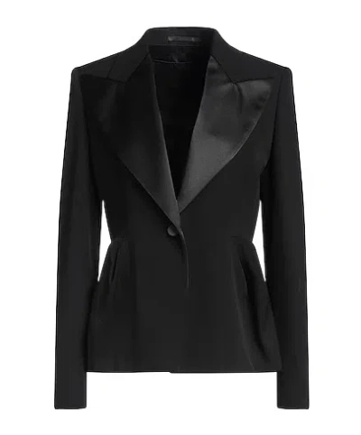 Max Mara Minimal Single-breasted Blazer In Black
