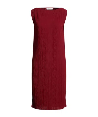 Max Mara Minimal Sleeveless Dress In Red