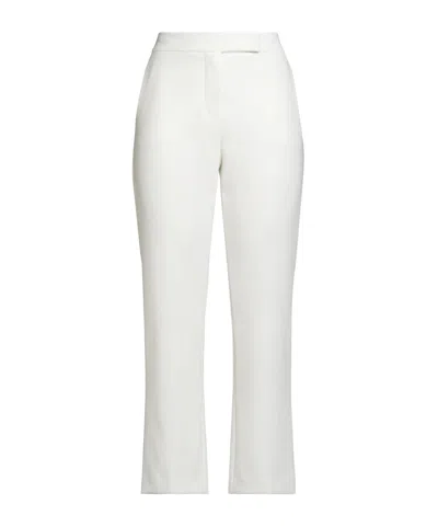Max Mara Minimal Straight Leg Pants In White