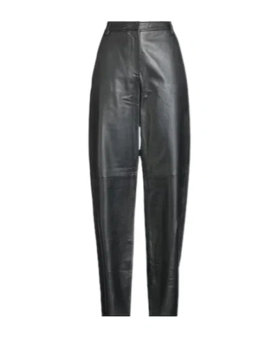 Max Mara Minimal Straight-leg Pants In Black