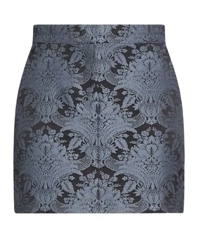 Max Mara Minimal Waist-cinching Skirt In Gray