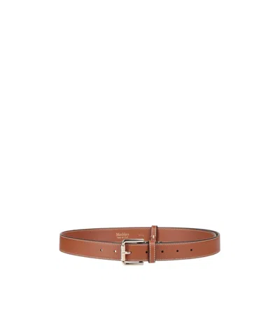 Max Mara Minimalist Belt In Brown