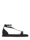 Max Mara Minimalist Black Sneakers With Crisscross Ankle Straps In Black